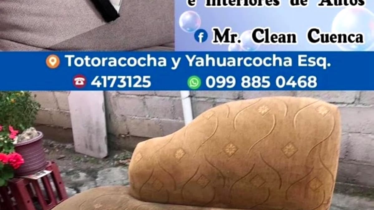 Mr. Clean Cuenca, Azuay y Cañar (Servicio de limpieza y desinfección de todo tipo de tapizado) — foto 1